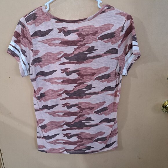 Reflex Womens L Knit Pink Round Neck T Shirt Short Sleeve LOVE - Picture 3 of 7